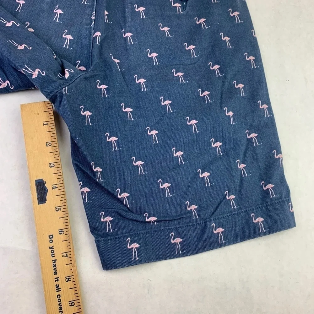 J. Crew Blue Flamingo Print Men's Shorts Size 29W